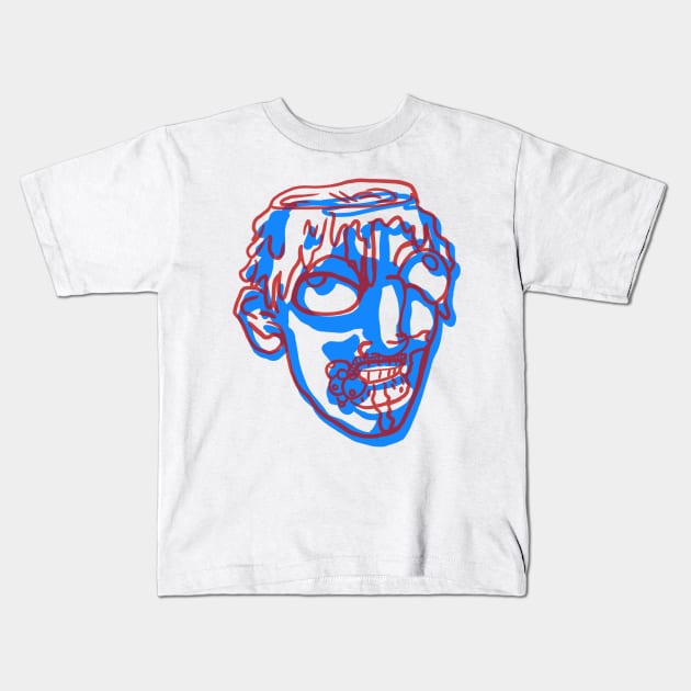 Head Seizure Kids T-Shirt by Newtegan